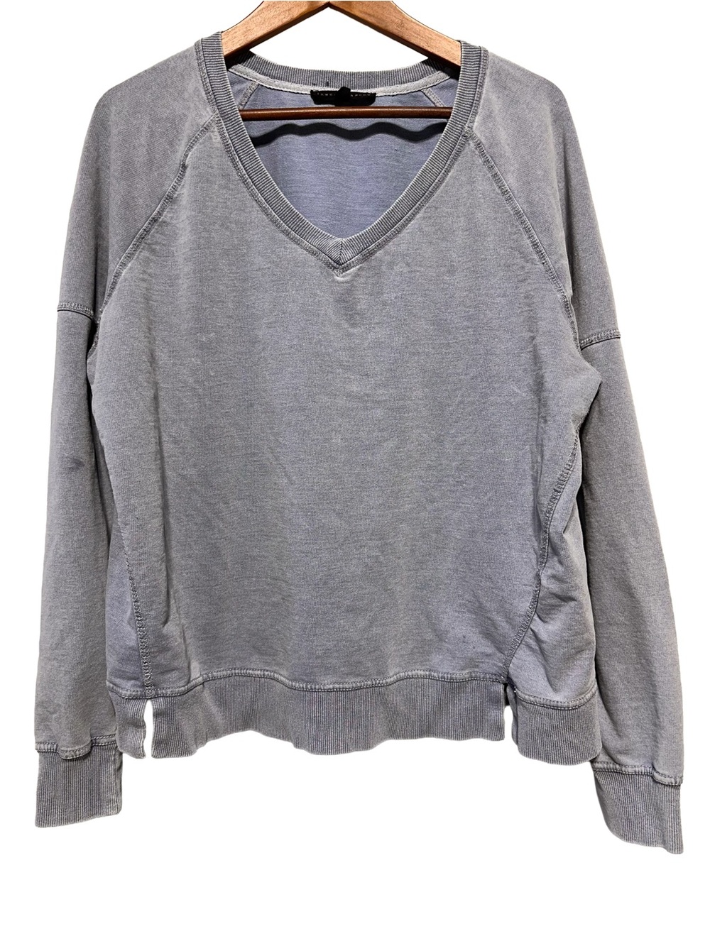 Jane + Delancey Blue Grey Acid Wash Sweatshirt XL